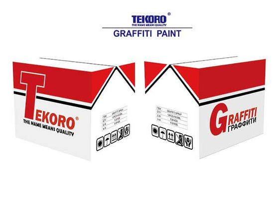 TEKORO 400ml Graffiti Spray Paint with Good Adhesion and 12PCS/CTN Package - CE, RoHS, SGS Certified Aerosol Spray Paint