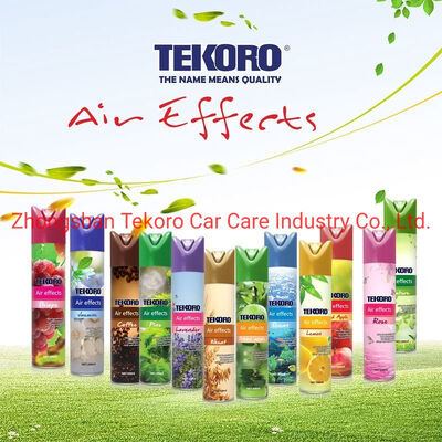 Tekoro Air Freshener Aerosol Spray con fragancia natural para uso multipropósito y certificado CE, RoHS, SGS, GMP