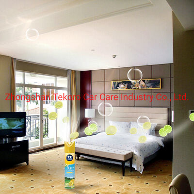 Tekoro Air Freshener Aerosol Spray con fragancia natural para uso multipropósito y certificado CE, RoHS, SGS, GMP