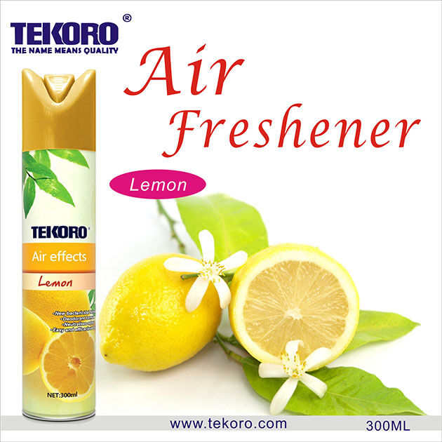 Tekoro Natural Fragrance Air Freshener Home Aerosol Spray con certificación CE, RoHS, SGS, GMP en 250 ml o 300 ml de capacidad